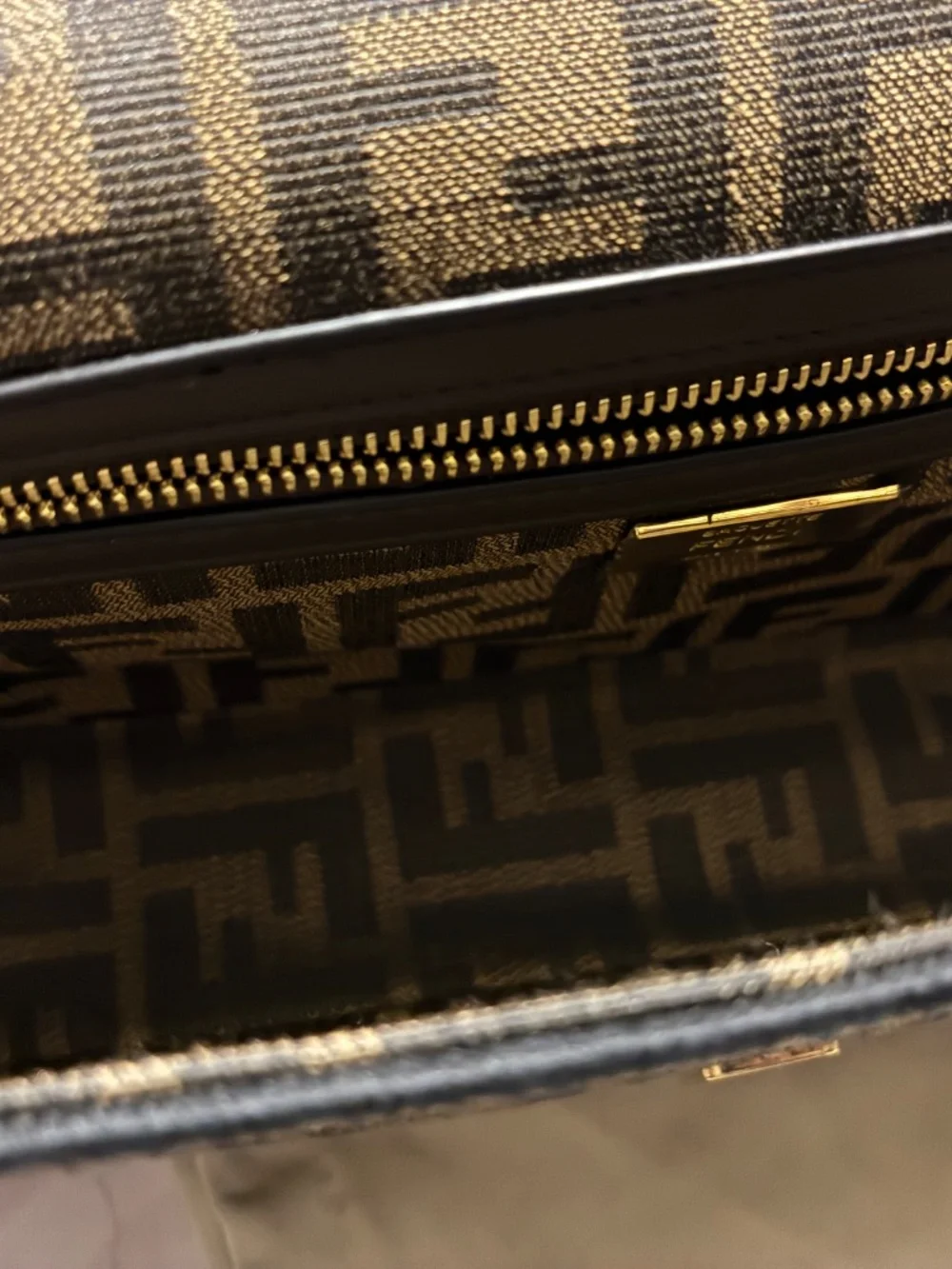 Fendi Baguette Tobacco Brown Jacquard Bag - Picture 7 of 11